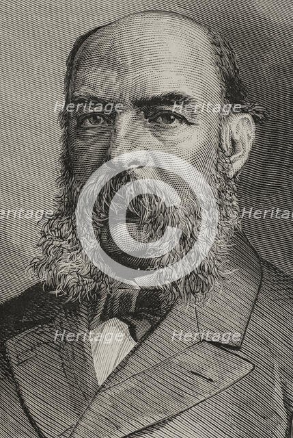 José Amador de los Ríos y Serrano (Baena, 1818-Seville, 1878), Spanish literary critic... 1878. Creator: Tomás Carlos Capuz.