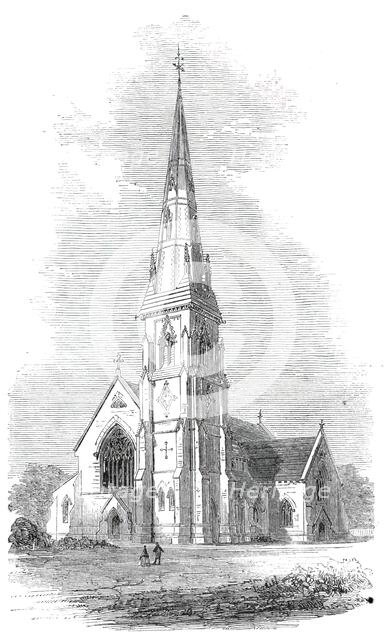 Church of St. Mary, in course of construction at Hornsey-Rise, 1860. Creator: Unknown.