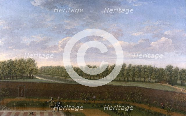 'The Garden of No 10 Downing Street', c1740. Artist: Unknown