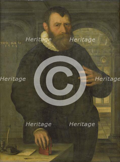 Portrait of Bartholomeus van der Wiere (1534-1603), 1593. Creator: Jan Claesz.