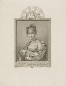 Portrait of the actress Friederike Schirmer, née Christ (1785-1833) , c. 1830. Creator: Retzsch, Moritz (1779-1857).