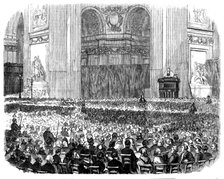 The First Evening Service at St. Paul's Cathedral, on Advent Sunday, 1858. Creator: Unknown.