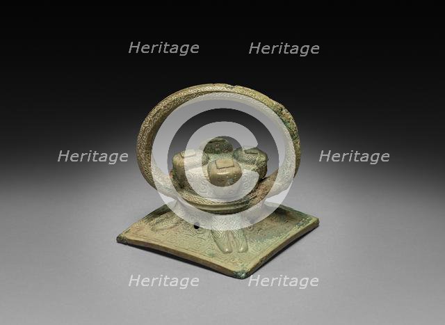 Cover with Handle, c. 600-221 BC. Creator: Unknown.