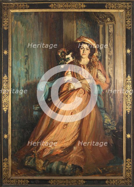 Portrait of Mabel Dodge at Villa Curonia, Florence, 1911. Creator: Jacques Emile Blanche.