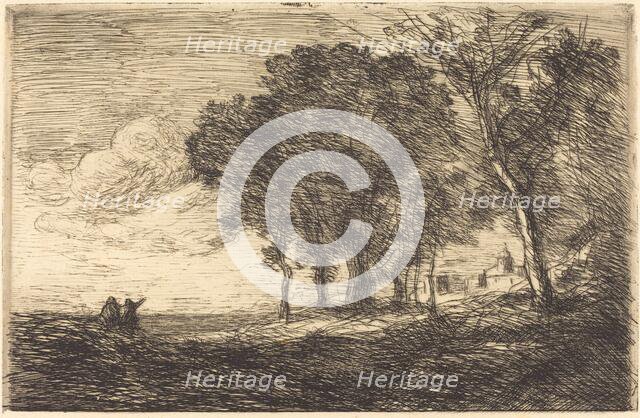 Italian Landscape (Paysage d'Italie), c. 1865. Creator: Jean-Baptiste-Camille Corot.