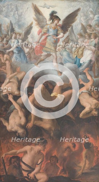 The Fall of the Rebel Angels, 1605. Creator: Caxés, Eugenio (1574-1634).
