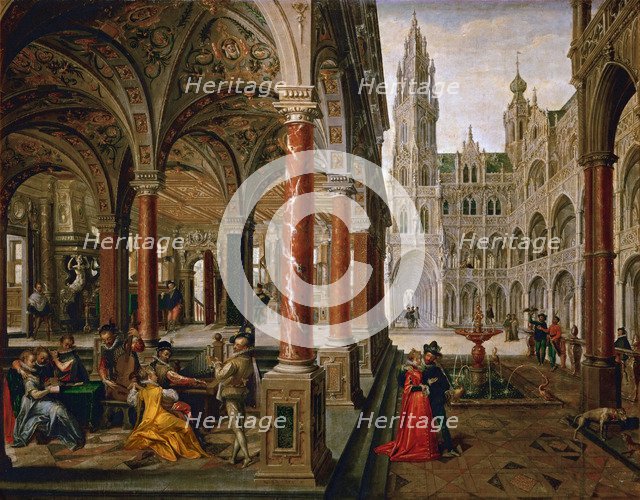 Palace with musicians.