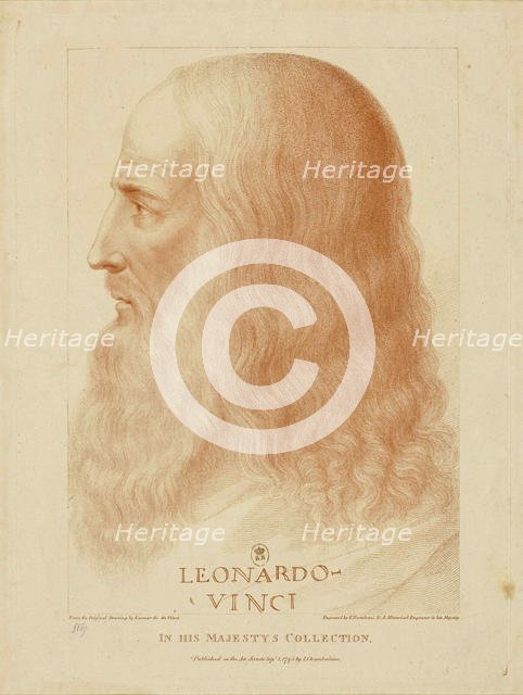 Leonardo da Vinci, 1795. Creator: Bartolozzi, Francesco (1728-1813).