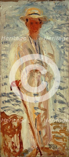 Portrait of the composer Alexander von Zemlinsky (1871-1942), 1908. Creator: Gerstl, Richard (1883-1908).