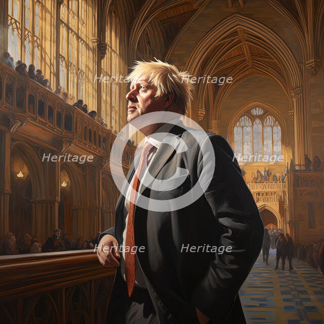 AI IMAGE - Portrait of Boris Johnson, 2023. Creator: Heritage Images.
