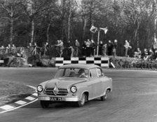 1959 Borgward, Bill Blydenstein at Brands Hatch. Creator: Unknown.
