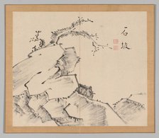Double Album of Landscape Studies after Ikeno Taiga, Volume 1 (leaf 20), 18th century. Creator: Aoki Shukuya (Japanese, 1789).