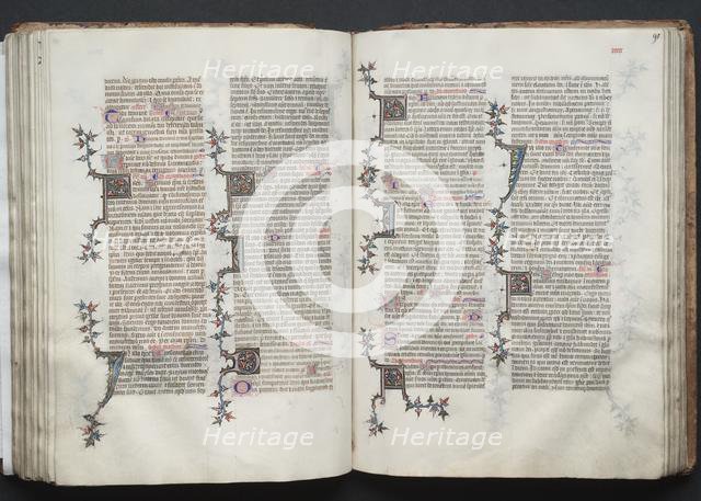 The Gotha Missal: Fol. 91r, Text, c. 1375. Creator: Master of the Boqueteaux (French); Workshop, and.