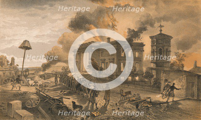 'Public Library and Temple of the Winds', 1856. Artist: William Simpson.