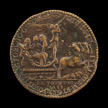Triumphal Procession of Fame with Abundance and Victory [reverse], 1552. Creator: Etienne Delaune.