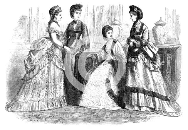 Paris fashions for March, 1870. Creator: Unknown.