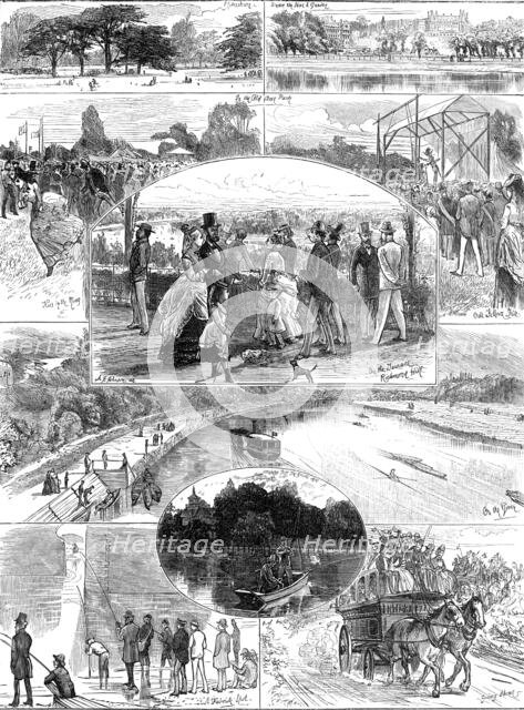 Holiday time at Richmond, 1874. Creator: Unknown.