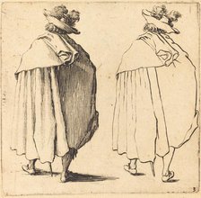 Man in Cloak, Seen from Behind, 1617 and 1621. Creator: Jacques Callot.