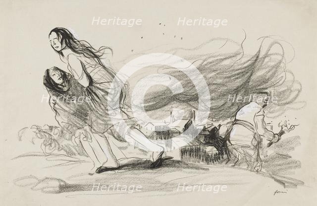 "They Are Burning Everything - They must be about to Retreat", c. 1919. Creator: Jean Louis Forain (French, 1852-1931).