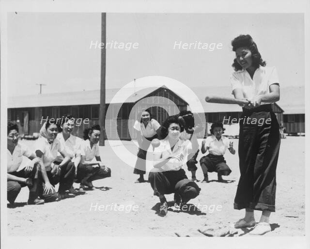 Japanese relocation, California, 1942. Creator: Dorothea Lange.