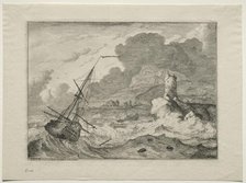 Storm at Sea, 1701. Creator: Ludolf Backhuysen (Dutch, 1631-1708); Ludolf Backhuysen (Dutch, 1631-1708).