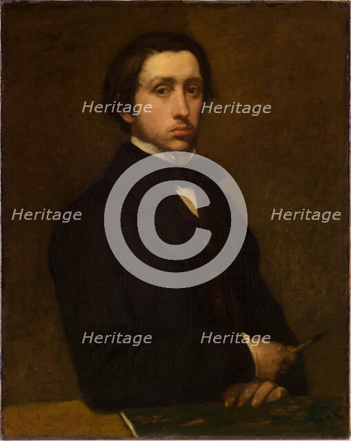 Self-portrait, 1855. Creator: Degas, Edgar (1834-1917).