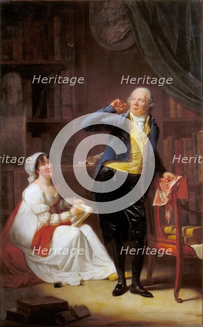Jacques Delille and his wife. Artist: Danloux, Henri-Pierre (1753-1809)