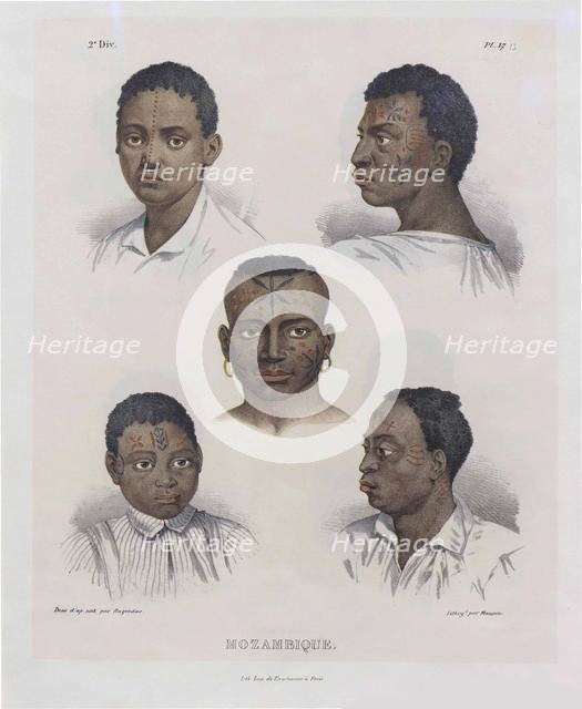 Mozambicans. From "Malerische Reise in Brasilien", 1830-1835. Creator: Rugendas, Johann Moritz (1802-1858).