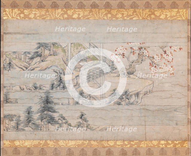 Detached section from scroll one from A Long Tale for an Autumn Night... ca. 1400. Creator: Unknown.