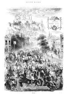 The Road, Derby Day, Epsom Races, 1844. Creator: Unknown.