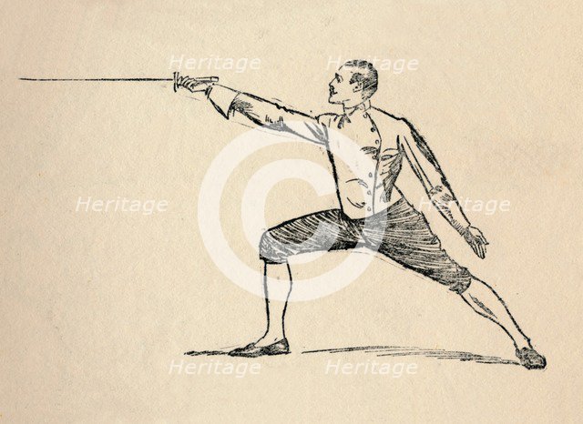 'Third Position - Fencing', 1912. Artist: Unknown.