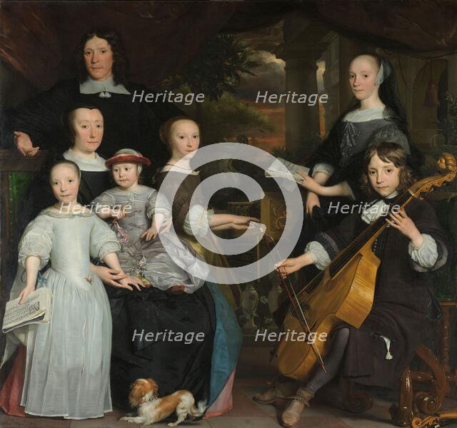 David Leeuw with his Family, 1671. Creator: Abraham Lambertsz. Van Den Tempel.