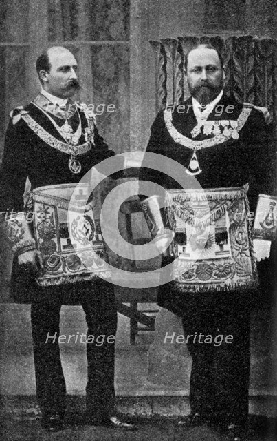 King Edward VII as a freemason, (1910)Artist: Russell