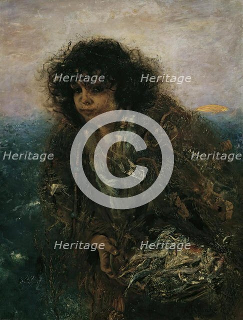 Italian fisherman child, 1873/1875. Creator: Anton Romako.