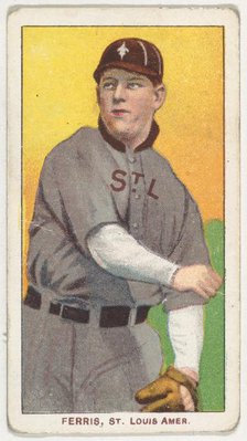 Ferris, St. Louis, American League, from the White Border series (T206) for the America..., 1909-11. Creator: American Tobacco Company.