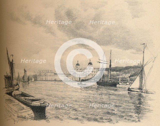 'Greenwich Palace From The River', 1902. Artist: Thomas Robert Way.