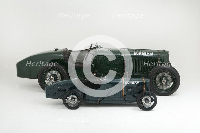 1924 Sunbeam Cub 2 litre with Sunbeam Cub Motorised child's pedal car replica Artist: Unknown.