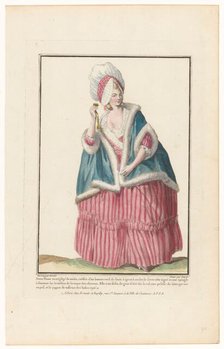 Gallery of French Fashions and Costumes, 1779, R. 98: Young lady in a morning neg (...), 1779. Creator: Nicolas Dupin.
