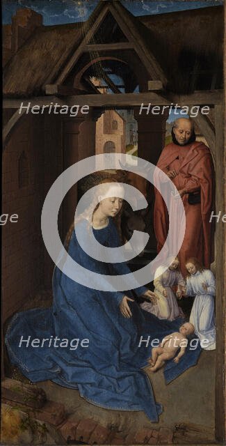 The Nativity. Triptych of Jan Floreins, left panel, 1479. Creator: Memling; Hans (1433/40-1494).