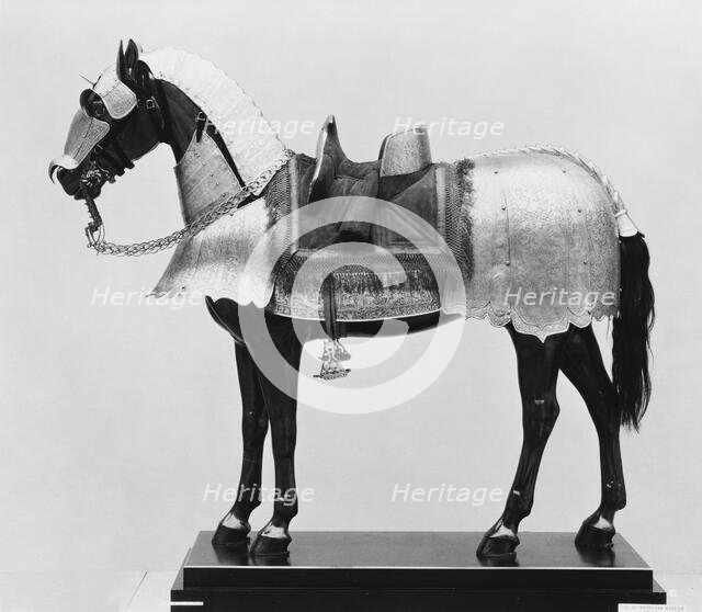 Cantle Plate (Rear Saddle Plate) From a Horse armour..., Italian, probably Brescia, ca. 1580-90. Creator: Unknown.