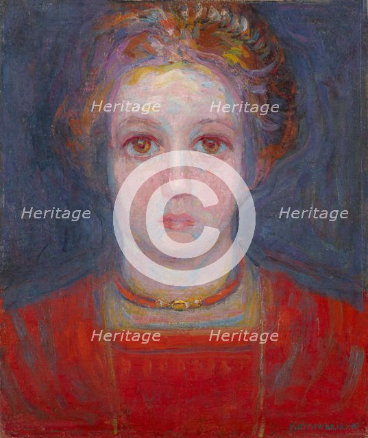Portrait of a Girl in Red, 1908. Creator: Mondrian, Piet (1872-1944).