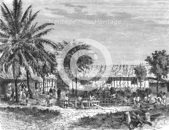 ''Mission-House of the Catholics at the Gaboon; The Gaboon.', 1875. Creator: Unknown.