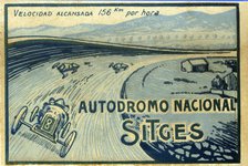 Cover of the advertising postcards notebook of the Autódromo Nacional de Terramar in Sitges, buil…