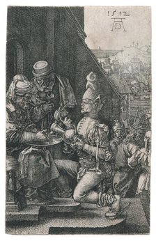 Pilate Washing His Hands, from the series "The Small Passion", 1512. Creator: Dürer, Albrecht (1471-1528).