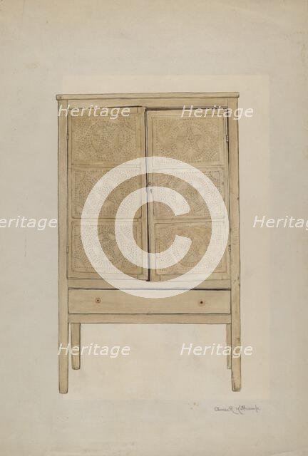 Cabinet, 1935/1942. Creator: Elmer R. Kottcamp.