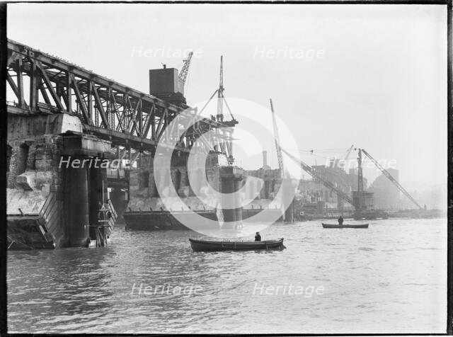 Demolition of Waterloo Bridge, Lambeth, Greater London Authority, 1936. Creator: Charles William  Prickett.