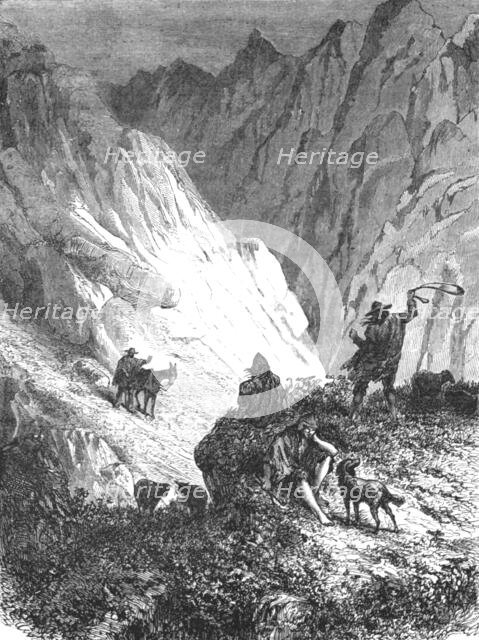 ''Pass over the Cordillera; A Ramble in Peru', 1875. Creator: Unknown.