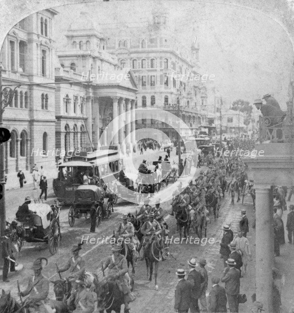 South African Light Horse, Cape Town, South Africa, 2nd Boer War, 1900. Artist: Underwood & Underwood
