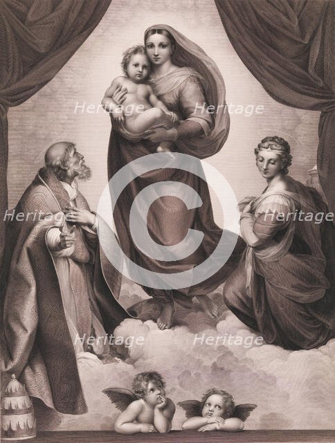 The Sistine Madonna,.n.d. Creator: Johann Friedrich Wilhelm Müller.