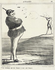 C'est dommage que ma chasse à moi soit fermée, 1867. Creator: Honore Daumier.